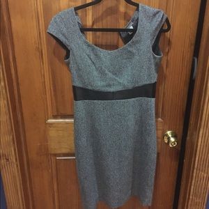 H&M dress with faux leather detail